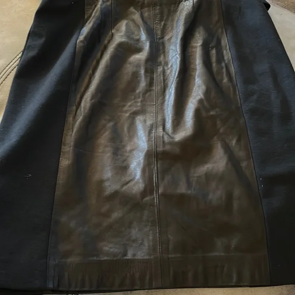 ❌SOLD❌Rebecca Taylor Lamb Leather Paneled Dress🖤🖤🖤 - Picture 10 of 14